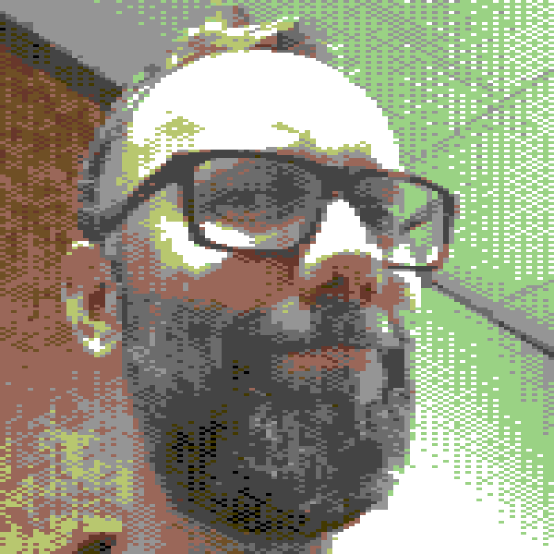 Roel's face in Commodore 64 pixels