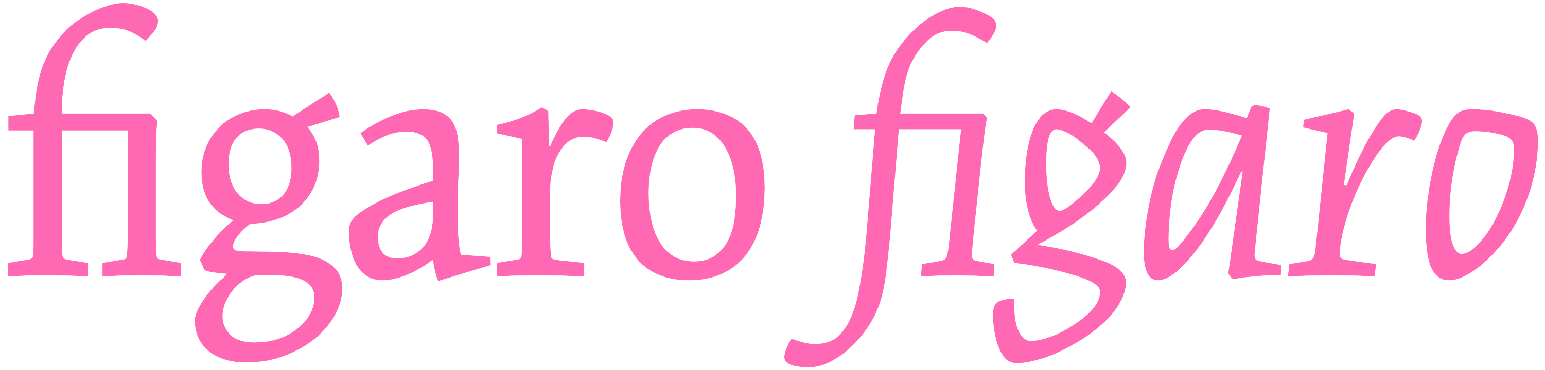 The word 'figaro' in regular and italic style, so you can spot the differences